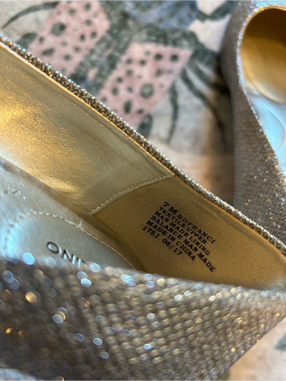 Bandolino Silver Glitter Low Heel Pumps - Picture 9 of 13